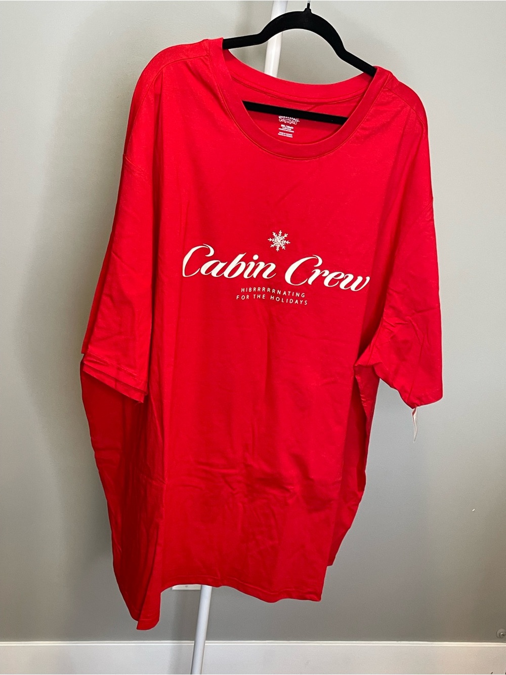Wondershop Red 'Cabin Crew' Graphic Tee/Pajama Top